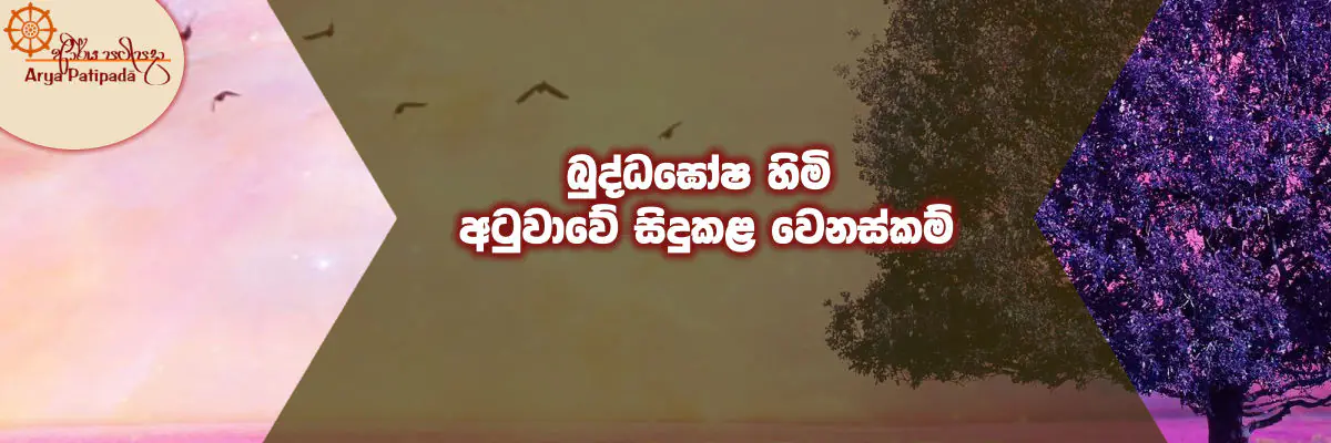 බුද්ධඝෝෂ හිමි අටුවාවේ සිදුකළ වෙනස්කම්?